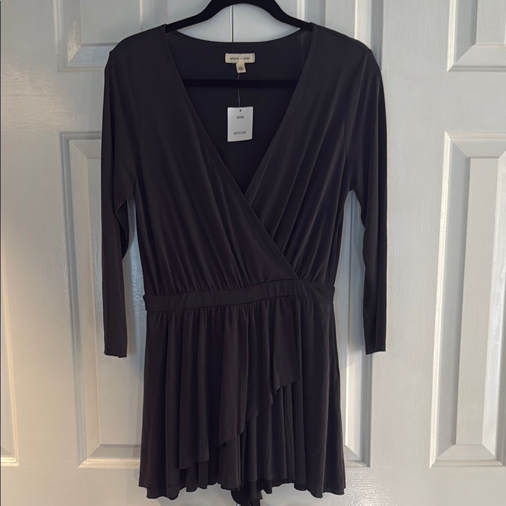 Silence + Noise Black Wrap Jumpsuit